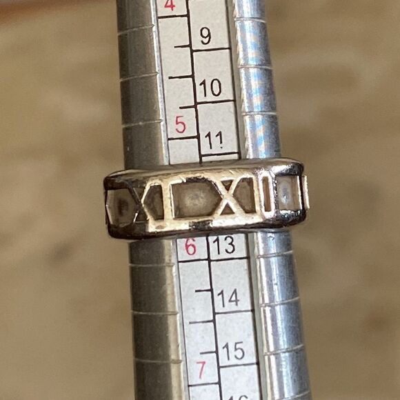 Tiffany & Co. Atlas Ring 925 Sterling Silver Vintage - Picture 6 of 8